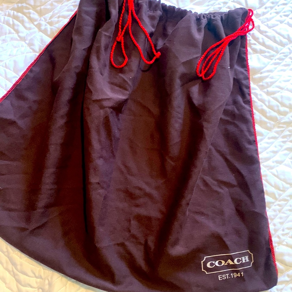 Authentic Coach drawstring dust bag 22” x 18”